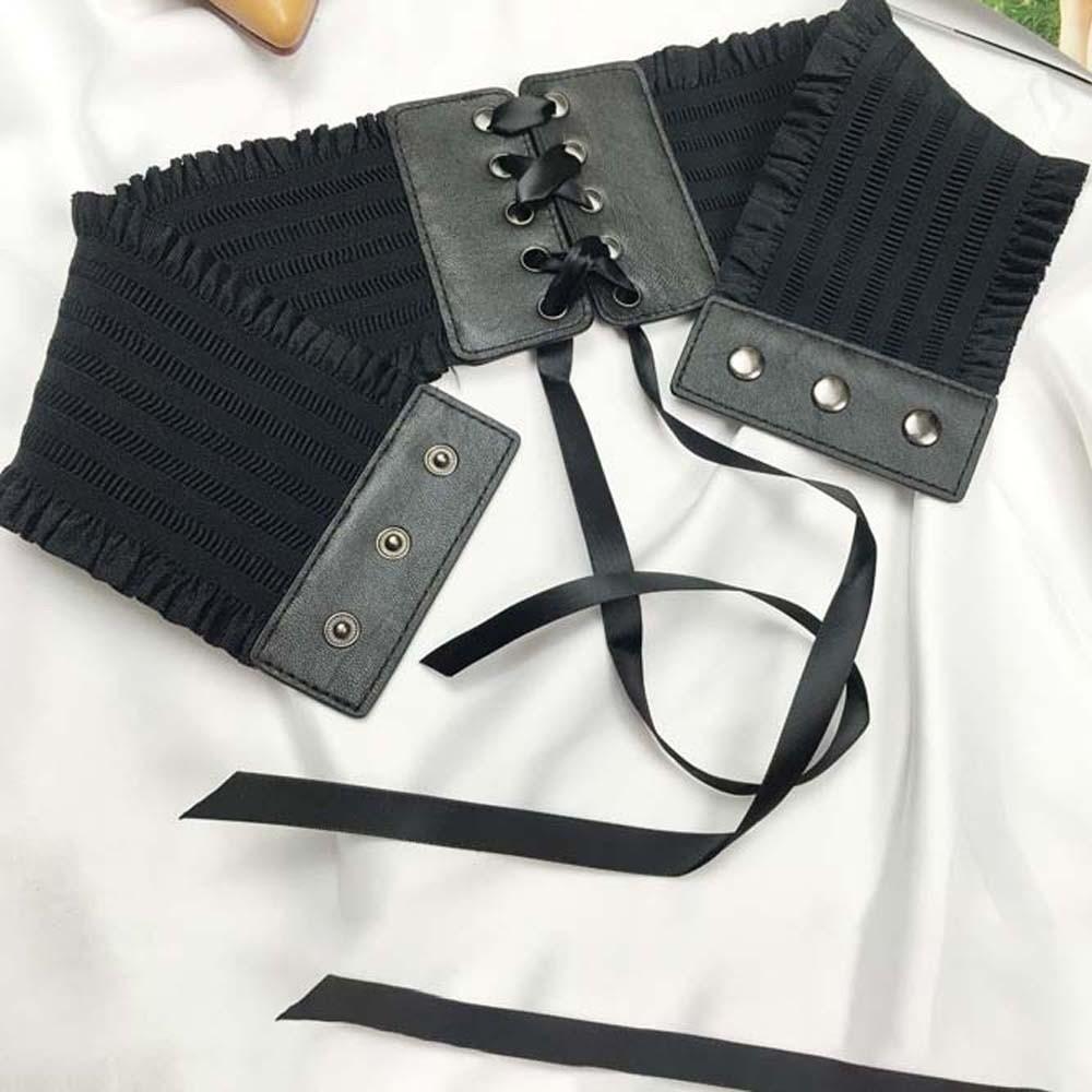 Strap Rope Elastic Pleated Cummerbunds Adjustable Elastic High Wide Belt Party