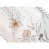 Spring & Summer Floral Linen Placemats – Heat-Resistant Fabric Table Mats for Home & Restaurant