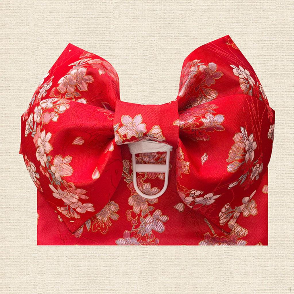 Japanese Kimono Bow Belt Pre Tied for Lady Costume Accessories Dress Cosplay