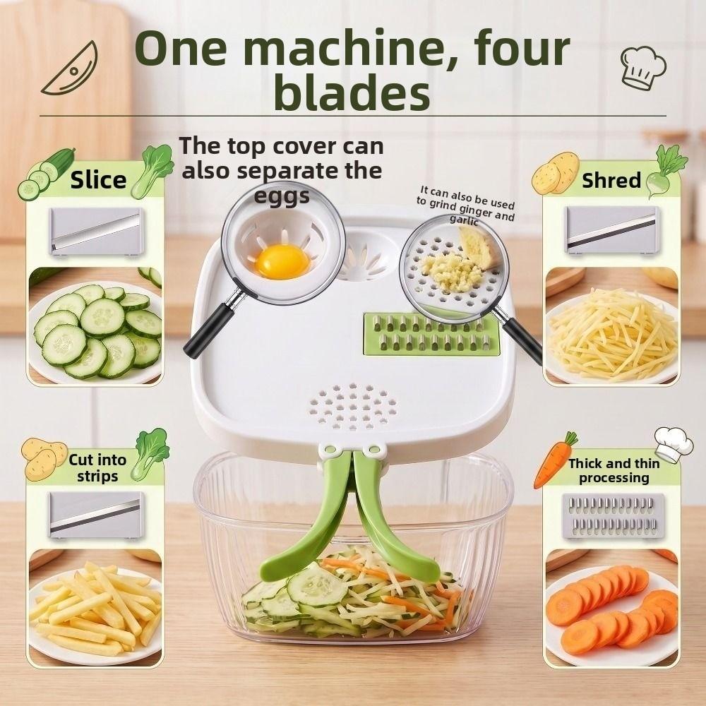Large Capacity Veggie Cutter Potato Cucumber Slicer For Onions Potatoes Carrots & Cucumbers