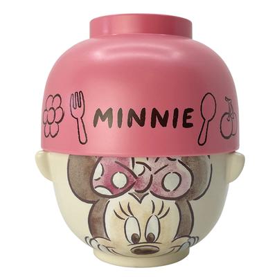 Disney Minnie Mouse Soup and Rice Bowl Watercolor Set, Large, Approx. 480ml, Finish, SAN3247-2