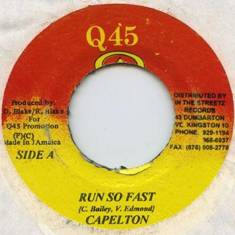 7inch Record CAPLETON - Run So Fast Q45 2001 Jamaica Reggae, Ska & Dub