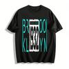 Brooklyn Letter Print Lässiges T-Shirt Unisex Locker Atmungsaktiv Kurzarm Reines Baumwoll-T-Shirt