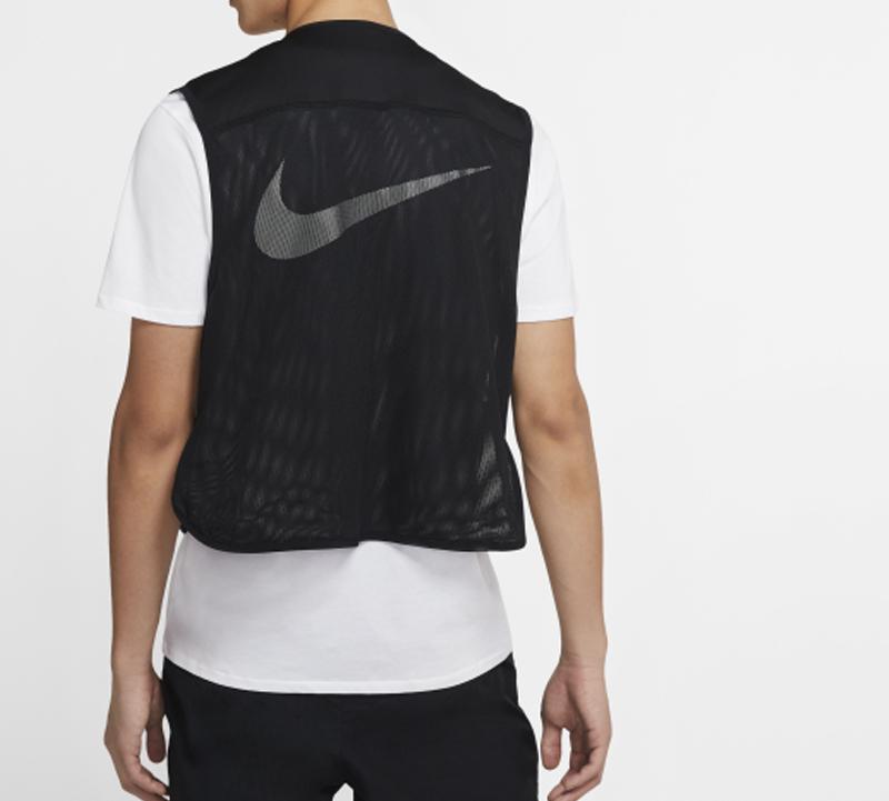 Nike Vests Men's Black Collarless Moderate Urban Techwear CK9975-010