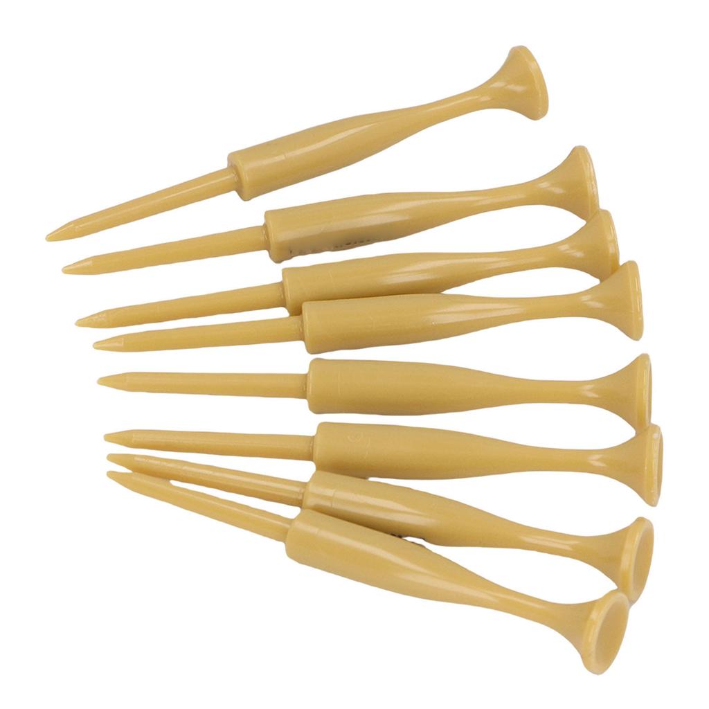 8 Stück Platzball-Tee Baseballschläger-Form Holzfarbe Robust Leichter Kunststoff Platzballhalter