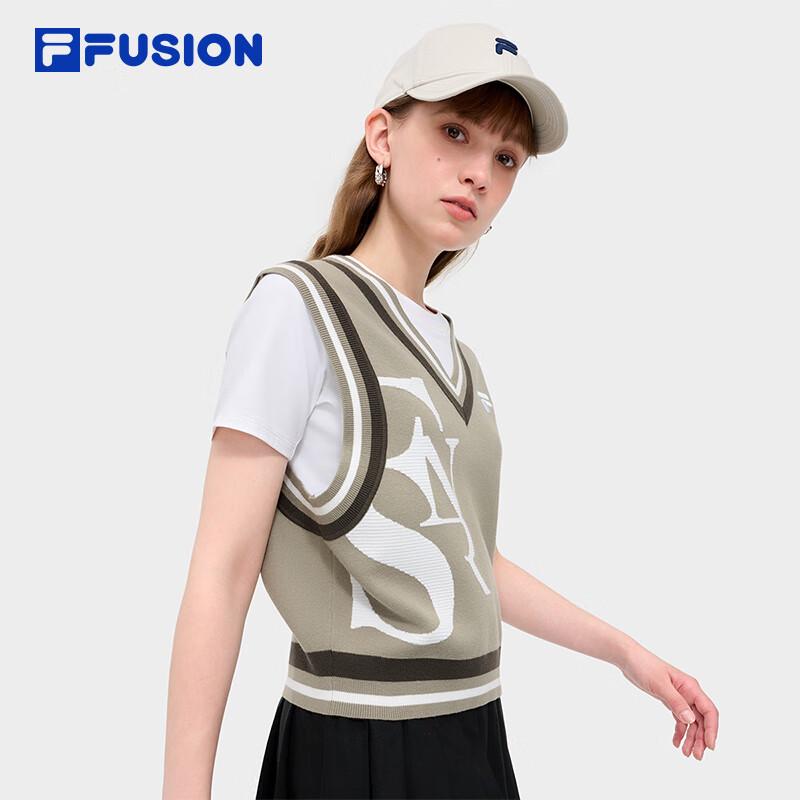 FILA FUSION Women's V-Neck Woven Sweater Vest