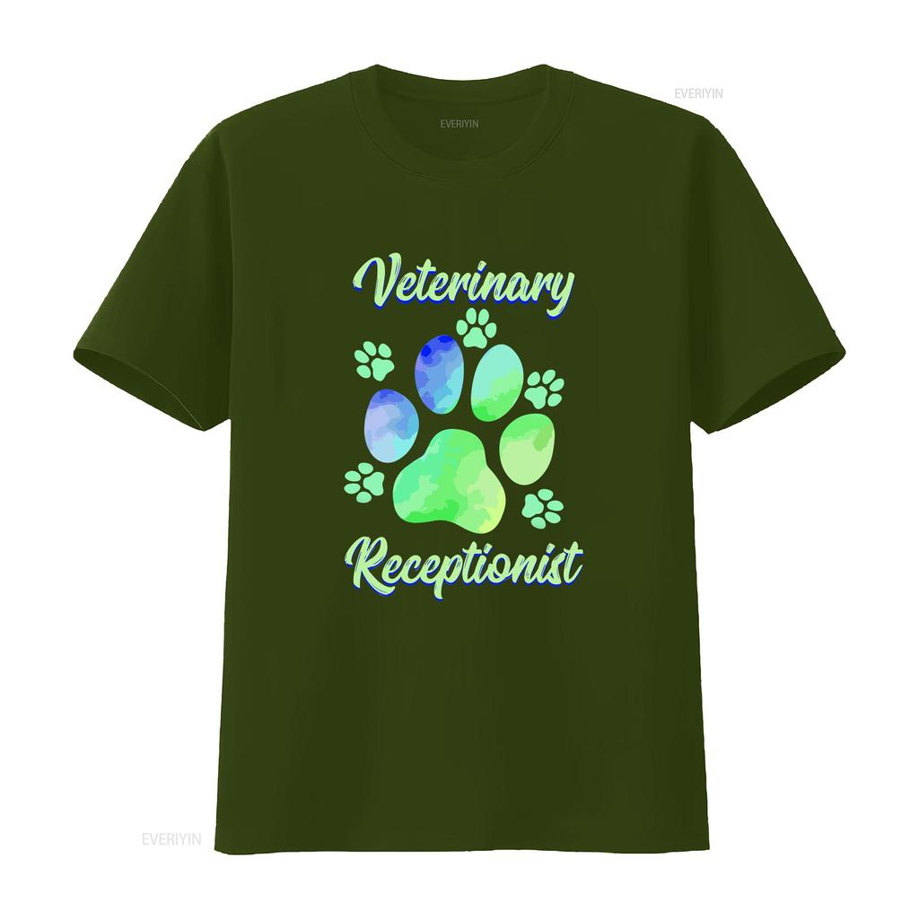Vet Tech T Shirt Reception Veterinarian Animal Veterinary Receptionist Vintage Washed Fashion Soft Streetwear Stylish Casual