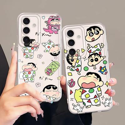 Cartoon Crayons Shinchan Phone Cover Case for Samsung Galaxy A52 A31 A54 A15 A14 A16 A26 A24 A33 A52 A36 A13 A56 A50 A34 A35 A25