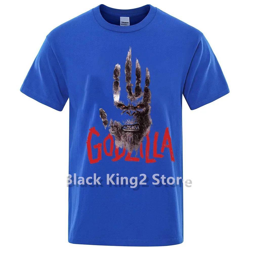 Godzillas VS.kong King Anime Printed Men T Shirts Japanese Streetwear Cotton Tops  Tee Hip Hop Harajuku  T-shirts