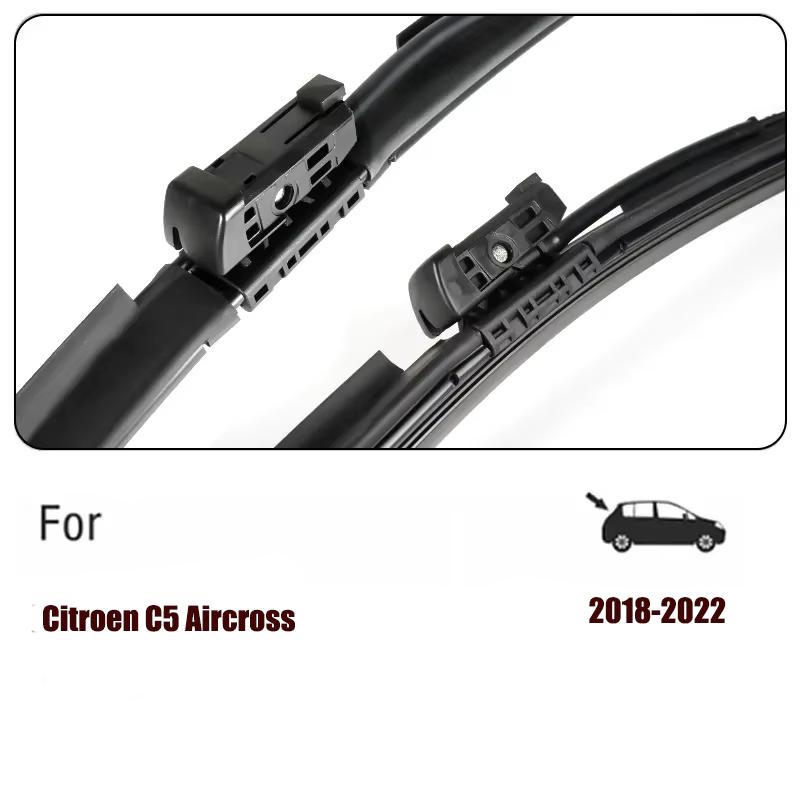 Car Wiper Front Wiper Blades For CITROEN C5 Aircross SUV 2018-onwards Push Button Arm Windscreen Wipers Auto Accessories