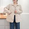 Plus Size Women's Slimming Autumn/Winter Lightweight Cotton Lapel Jacket