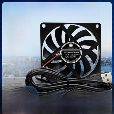 DC8010 Cichy wentylator chłodzący: 5V/12V/24V, 80*80*10mm, do akwariów i podwozi