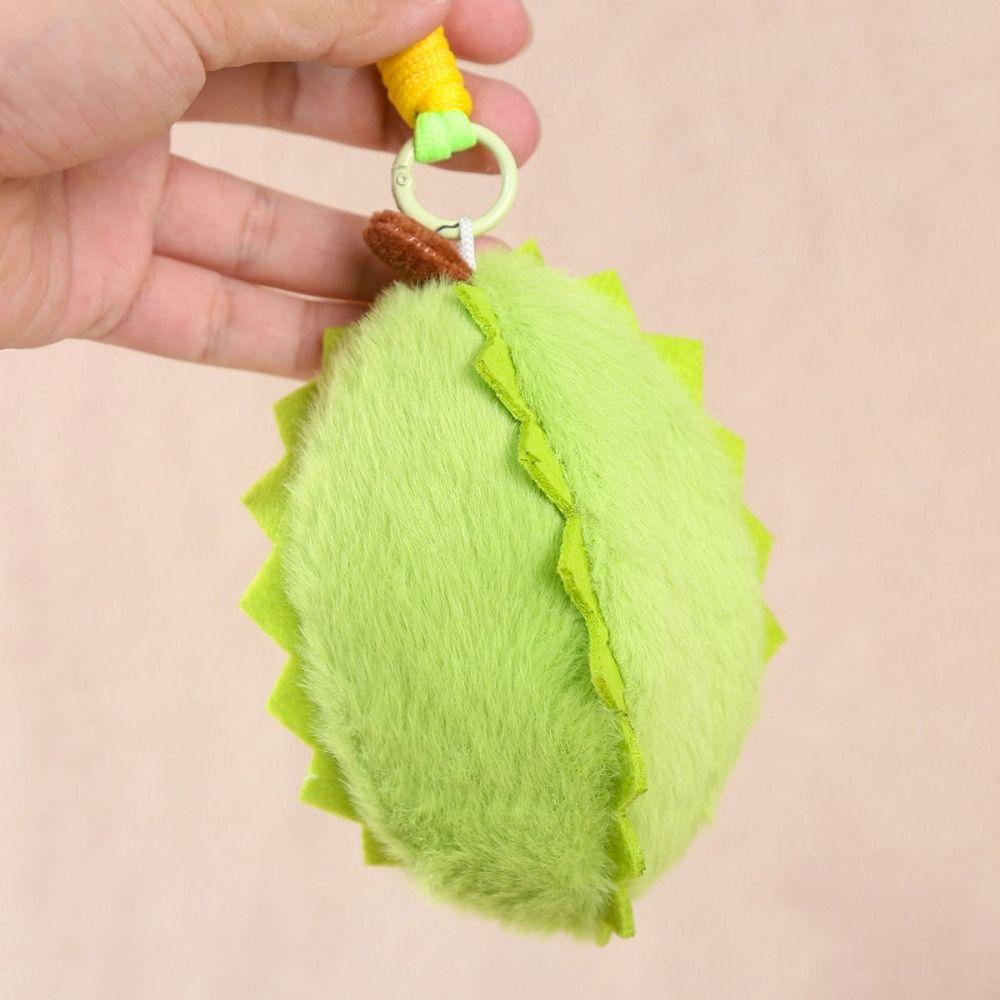 Simulation Durian Fruit Shape Plush Toy PP Cotton Fruit Durian Plush Keyring Boys and Girls