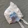 Pilger viktorianische Haube Lolita Mädchen Vintage Rüschen Dienstmädchen Cosplay Kostüm Zubehör Spitze Schleife Hut für Frauen Geschenk Kürbis Mütze