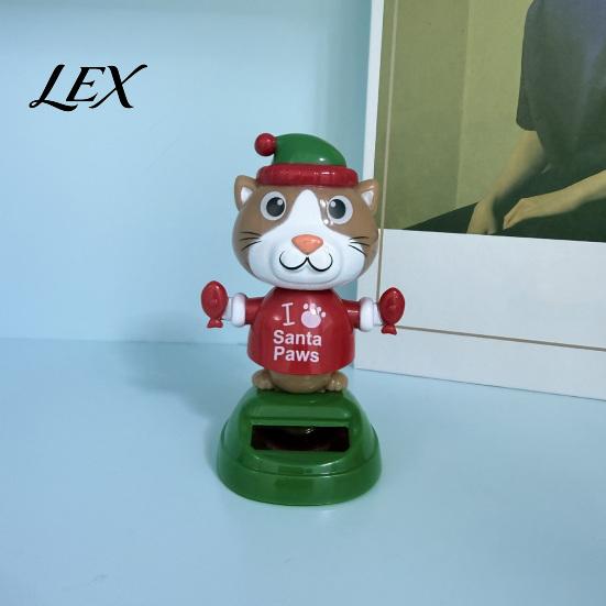 Festliche Auto-Innenraum-Accessoires Solarbetriebenes tanzendes Ornament, Kreative Armaturenbrett-Weihnachts-Cartoonfigur für den Weihnachtsmann Auto-Dekoration,