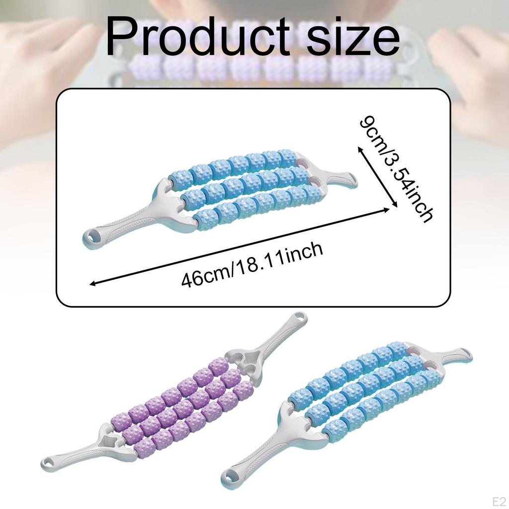 Massage Roller Stick Manual Massager Fitness Gym Handheld Muscle Relaxer Tool for Buttocks,