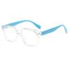 New anti-blue children's glasses fashion trend boys and girls silicone mirror legs square eye protection flat mirror