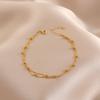 Titanium Steel Double-Layered Trending Anklet Bead  Simple   Ladies