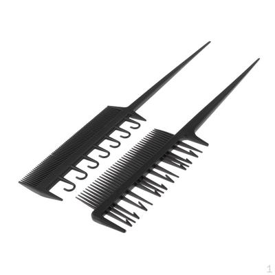 2 x 8,7” Grzebień do tapirowania, Idealny do tapirowania, Sekcjonowania, Wykańczania włosów