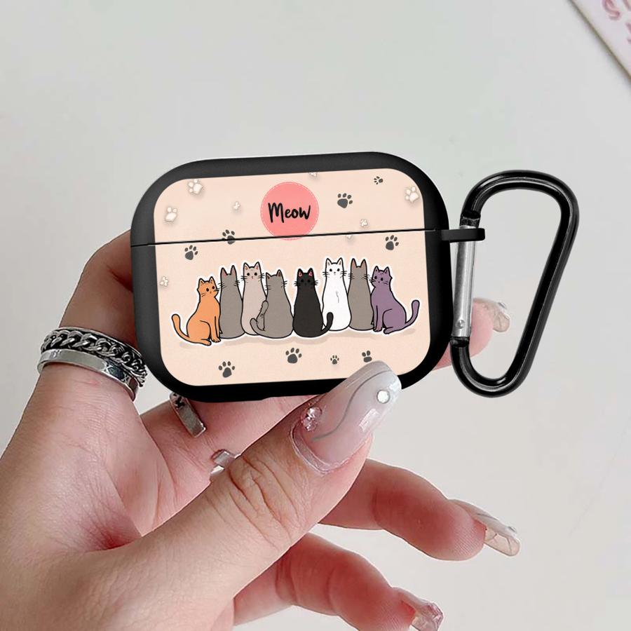 

Earphone Cases Cover Case For Airpods 1 2 Pro3 3 Pro 4 Pro2 Paw Colorful Cat Airpods 4
