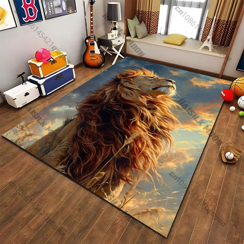 Cosmic Glowing Lioncarpet Yoga Living Room Room Decor Children's Crawling Mat Doormat Area Rug Games Floor Mat