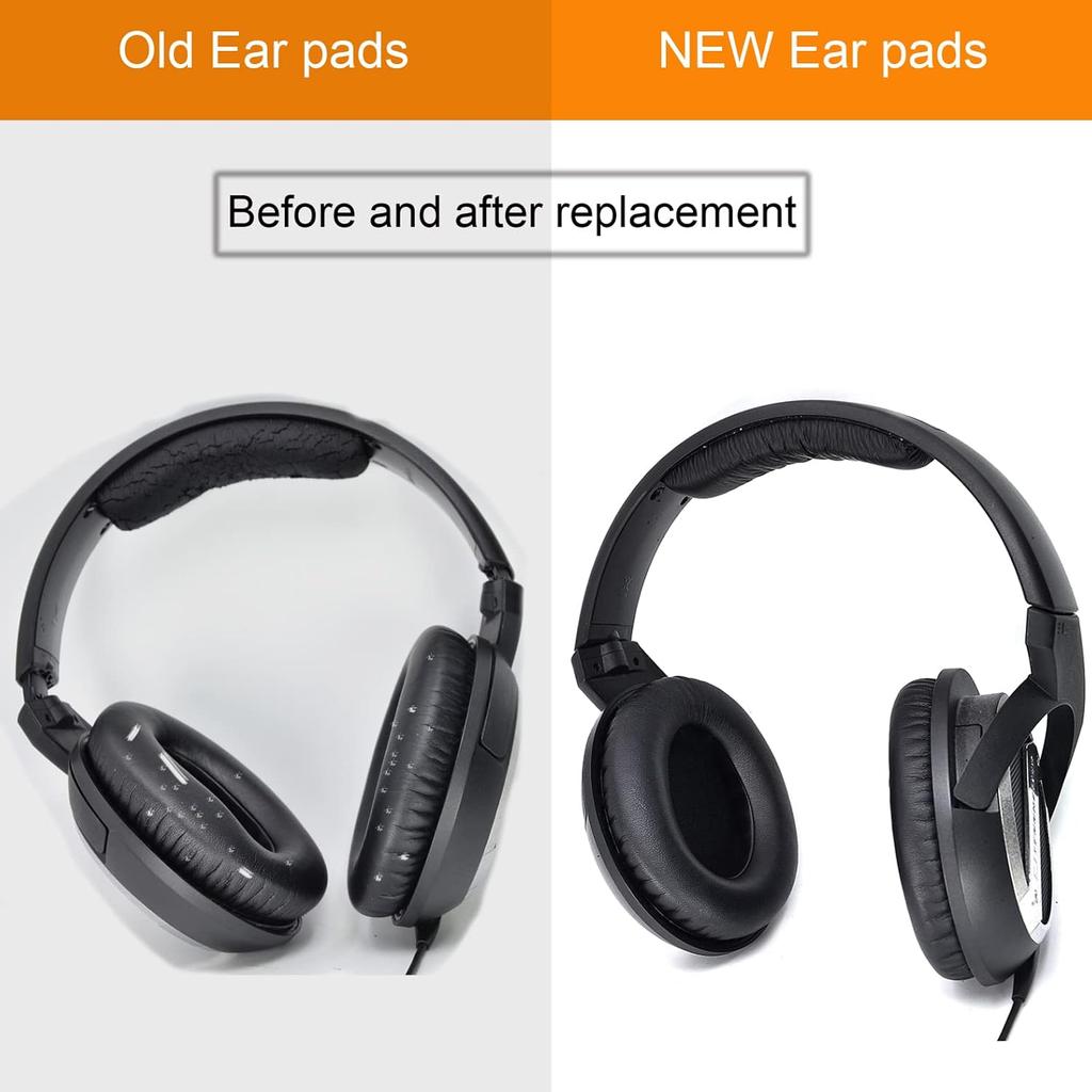 HD 448 HD428 HD419 Ear Pads and Headband - defean Replacement Repair Parts Suit Ear Cushion Compatible with Sennheiser HD418, HD419, HD428, HD429,