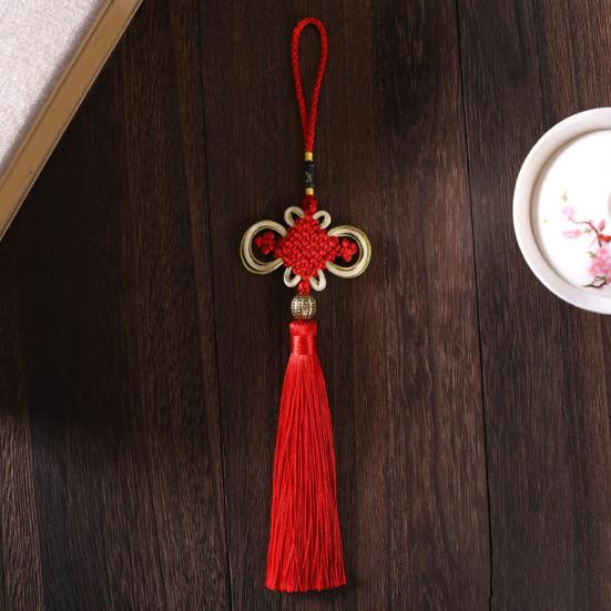 2 Stücke Chinesische Knoten Quasten Dekoration Handgemachte Günstige Glück Amulett Hause Auto Laterne Hängen Fransen Ornament Neue Jahr Geschenk