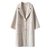 Women's Mid-Length Double-Sided Cashmere Lapel Coat - Slimming Wool Outerwear