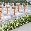 Nordic Style Wedding Pew Flowers Eucalyptus Leaves Artificial Flowers Chair Back Flower  Ceremony
