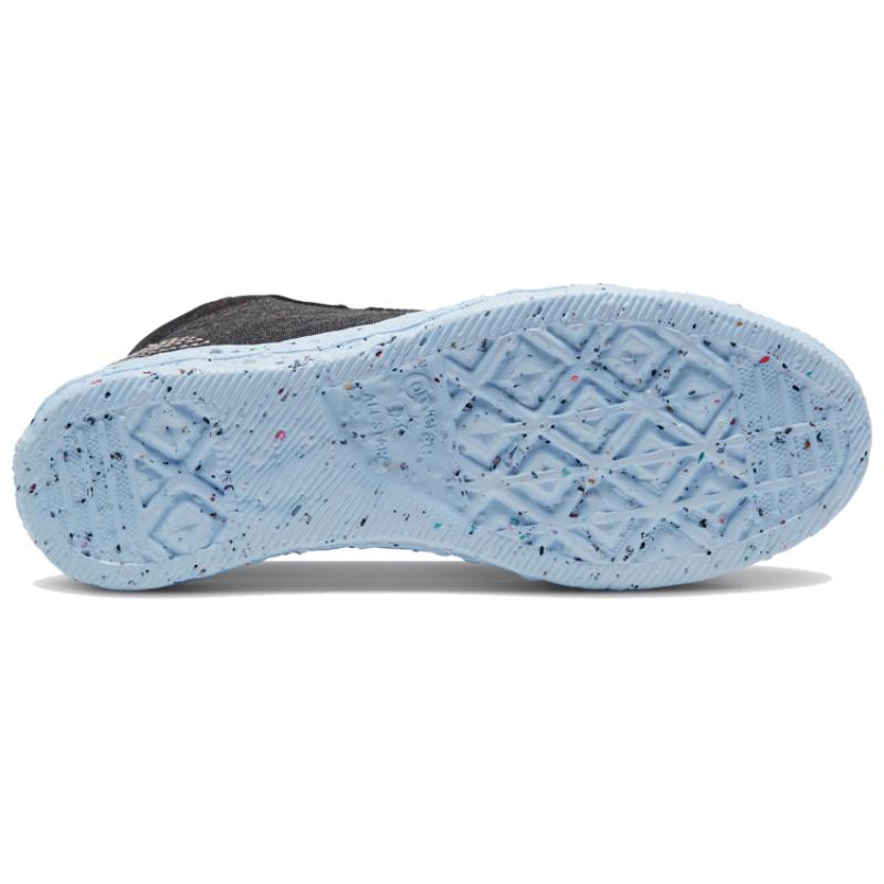 Converse Chuck Taylor All Star Chuck Crater Space Hippie Simple and Versatile High-Top Canvas Shoes Unisex Black