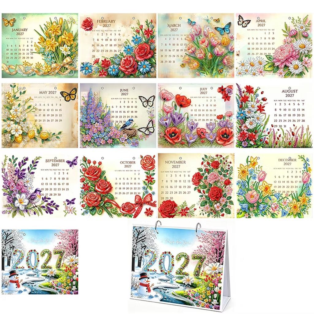 2027 Calendar - Seasonal Wall Hanging Calendar, 15 Inches