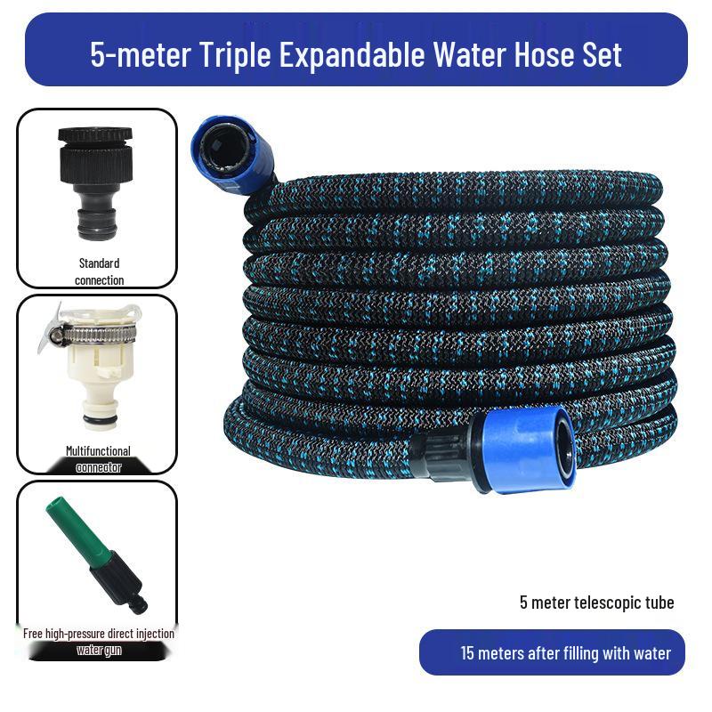 Retractable High-Pressure Hose: Versatile Car Wash & Garden Watering Tool for Easy Storage