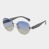 Women's Egg-Shaped Stylish Frameless Retro Sunglasses for Summer Photoshoots