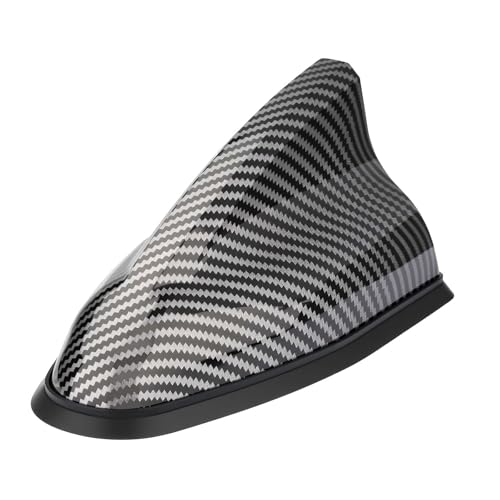 

BINGFU Shark Fin Carbon Fiber Antenna Cover with Tape, Universal FM/AM Car Radio Antenna Replacement Part, Suitable for Most Cars, Trucks, SUVs, and V