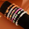 Letter Halloween Bracelets Bat Beads Bangle Elastic Pumpkin Pendant Bracelets  Gifts
