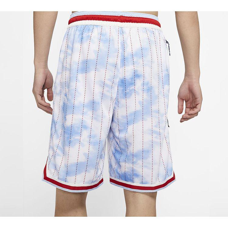 Nike Printed Basketball Training Shorts Men Bottoms Light-Blue BV9444-436
