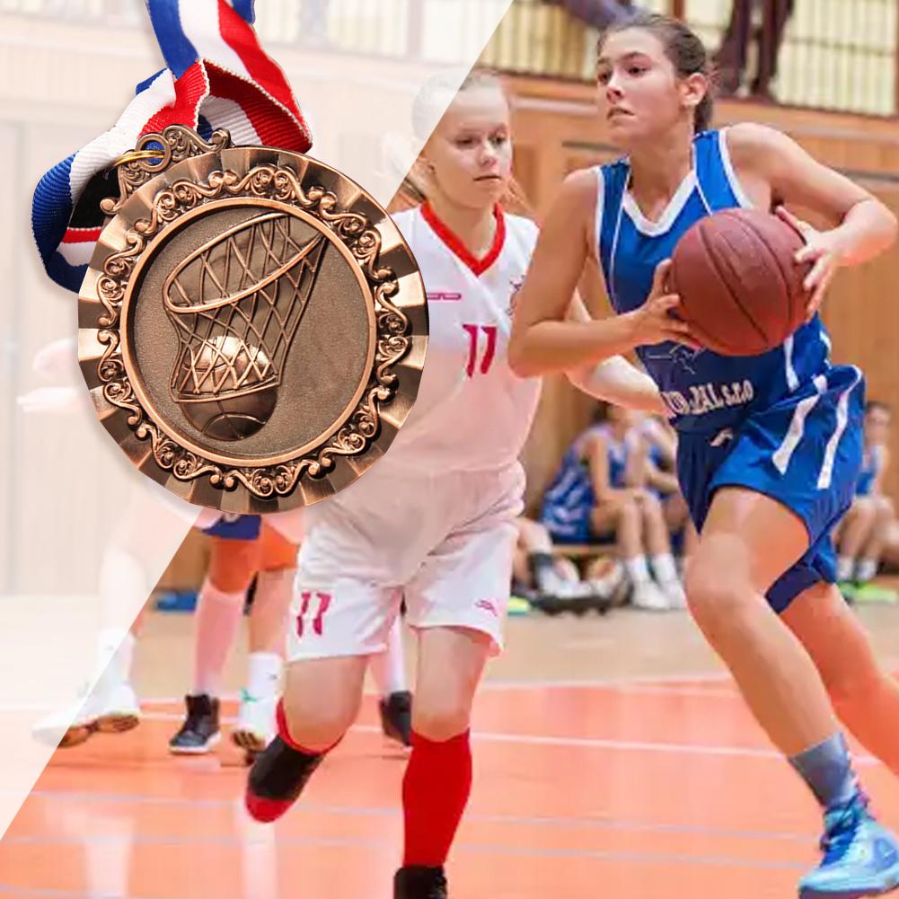 6.5cm Basketball Medals Sports Medal Gold/Silver/Bronze Medals Basketball Game Medals for Basketball Championship