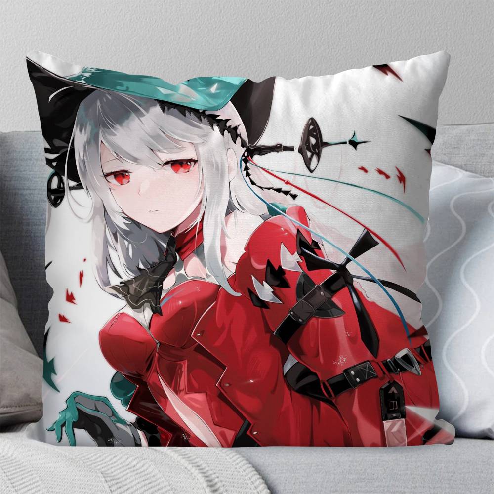 Skadi Animated Game AArknights Pillow Case Fashion Square Pillowcase Bedroom Sofa Room Ins Decoration Leisure