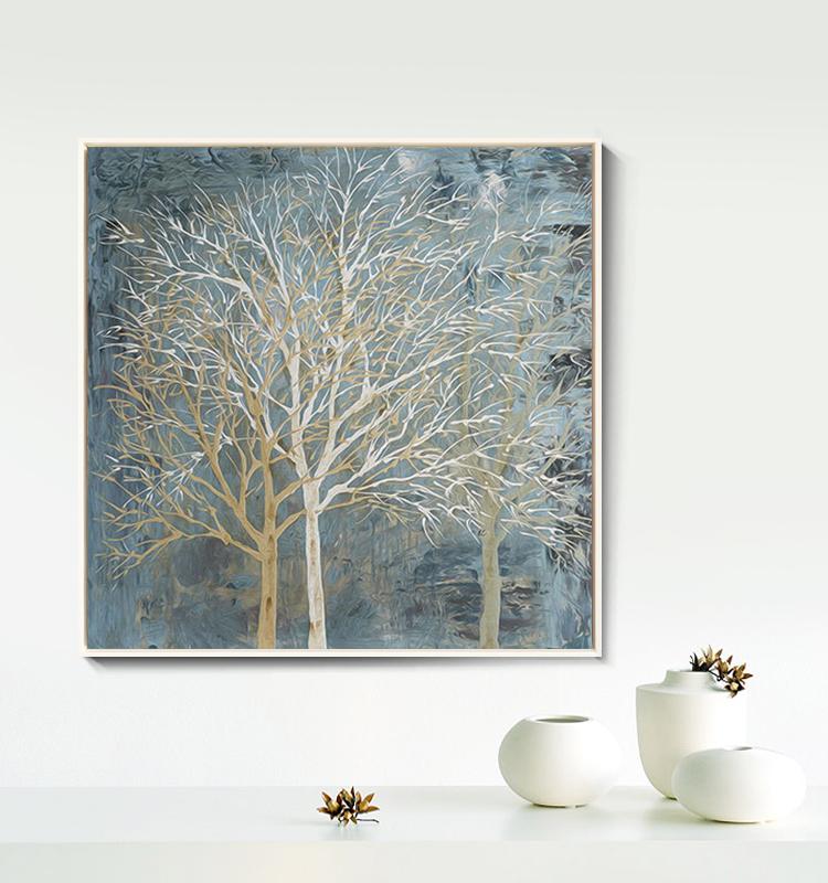 Nordic Oil Painting Print On Canvas Rich Tree Abstract Tree Posters and Prints for Living Room Decoration Home Decor Wall Art