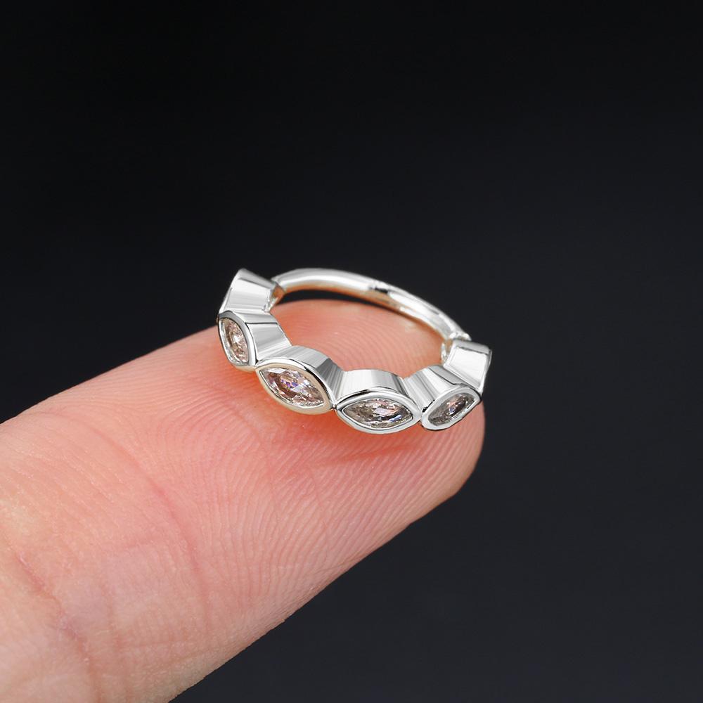 1 pz Orecchini a Cerchio Helix Daith Tragus Y2k per Donne Ragazze Colore Oro Zirconia Orecchino Cartilagine Nuovo Gioiello da Ragazza
