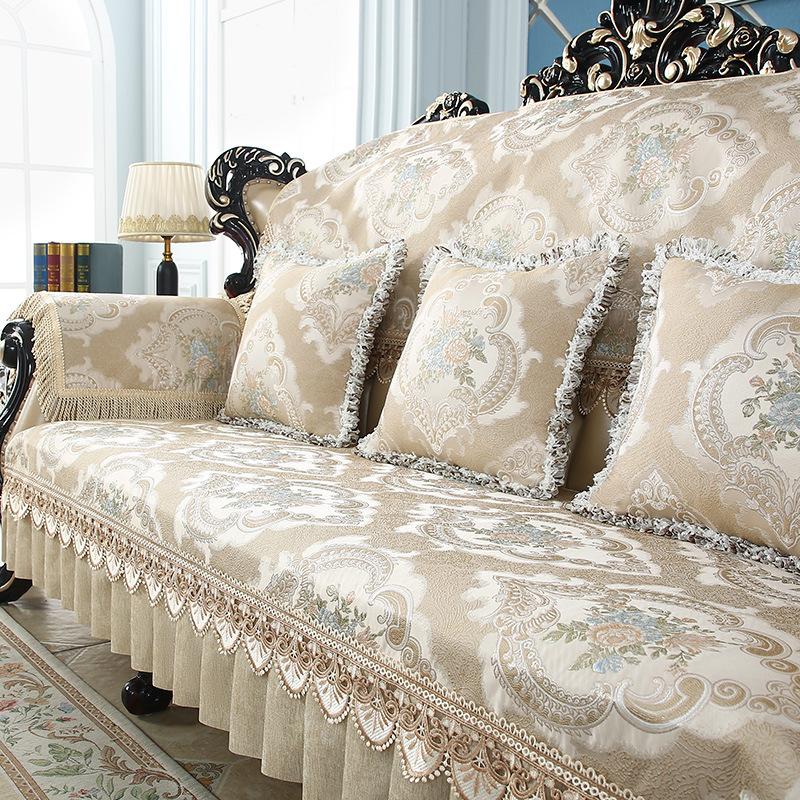 European Sofa Cushion Universal Non-Slip Seat Cushion Luxury  New Backrest Towel Cover Sofa Cover