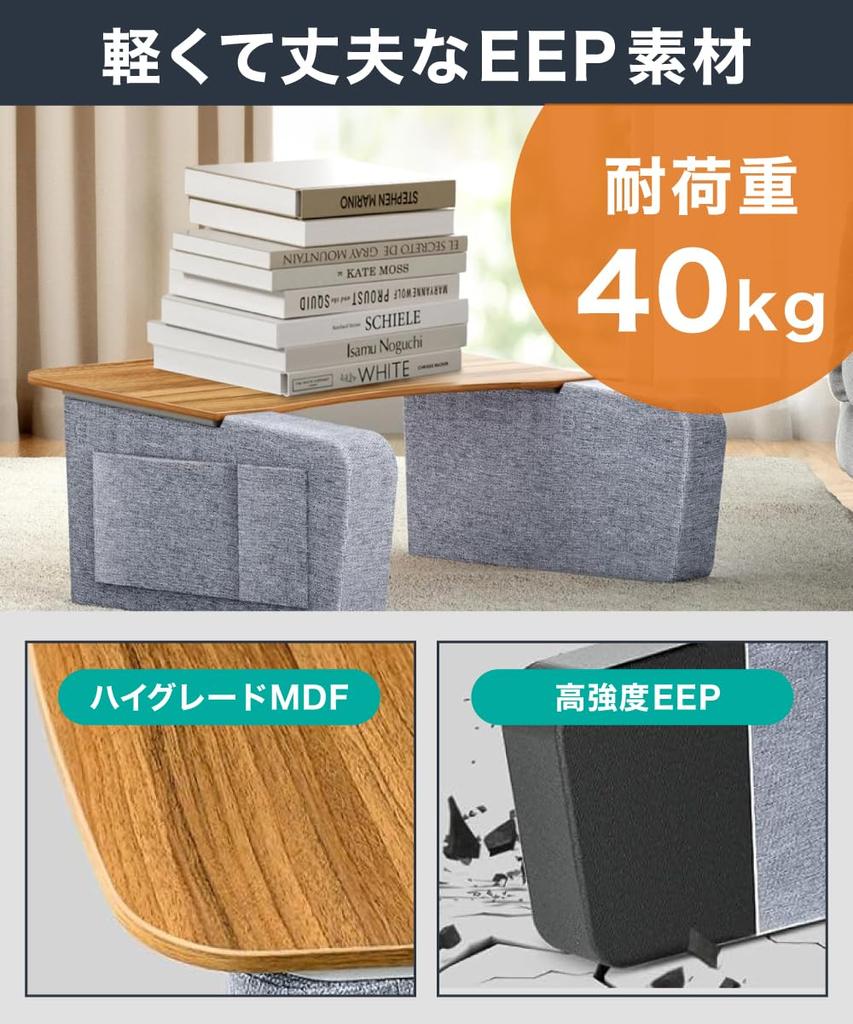 LOE Knee Table with Cushion, PC Desk for Bed, Telework Compatible, Lightweight and Portable, Fits Laptops, MacBooks, Tablets, Reading and PC Work