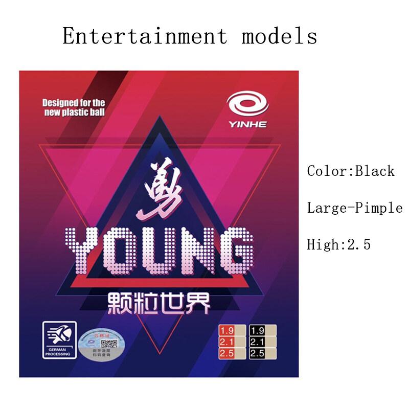 

Yinhe Young Длинные шипы OX Накладка для настольного тенниса Фрикционная/Безфрикционная Накладка Galaxy YONG для ракетки для пинг-понга Black-2.5-Large
