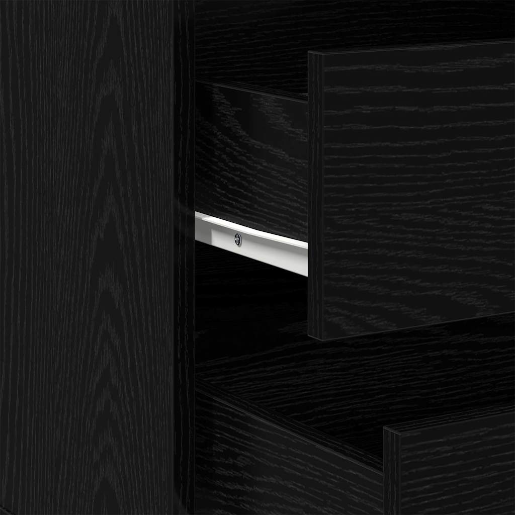 Drawer Chest Black 61 x 41 x 58 cm Engineered Wood