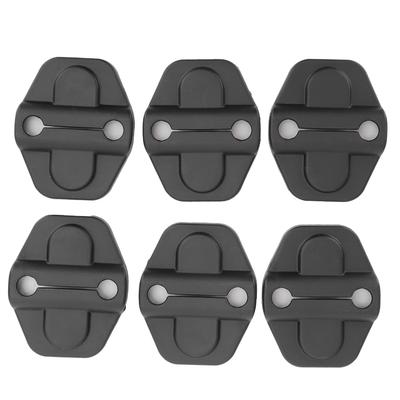 6 Pièces Décoration de Serrure de Porte de Voiture Couvercle de Garniture Noir Autocollant Adapté pour Jeep Wrangler JL 20182019