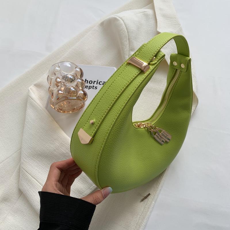 2025 New Niche Soft Crescent Bag, Semi-round Underarm Bag, Fashionable Moon Bag, Shoulder Handheld Women's Bag