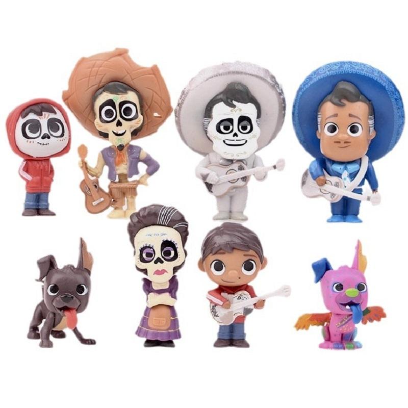 

8 шт. / Набор COCO Cartoon Movie Action Figure, виниловая фигурка, коллекционная модель, кукла, игрушки about 5.5-9cm