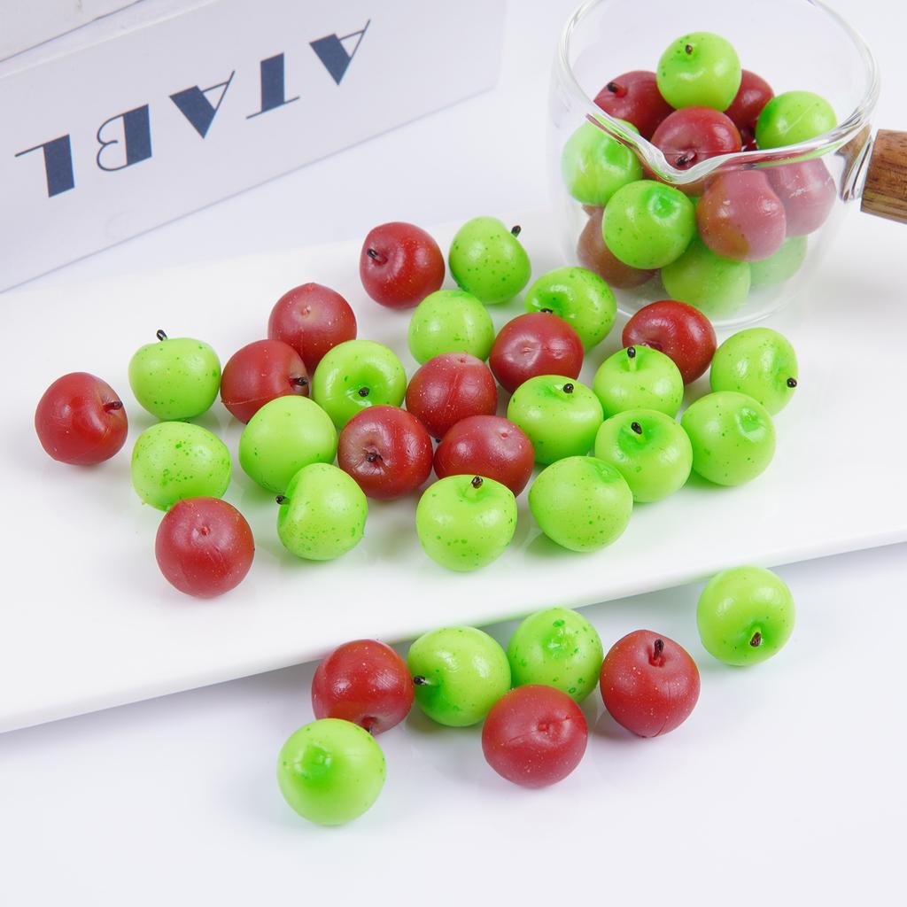 20PCS Mini Simulated Apple Fake Fruit Model Decoration Fruit Accessories Photography Props Handmade DIY Home Decoration