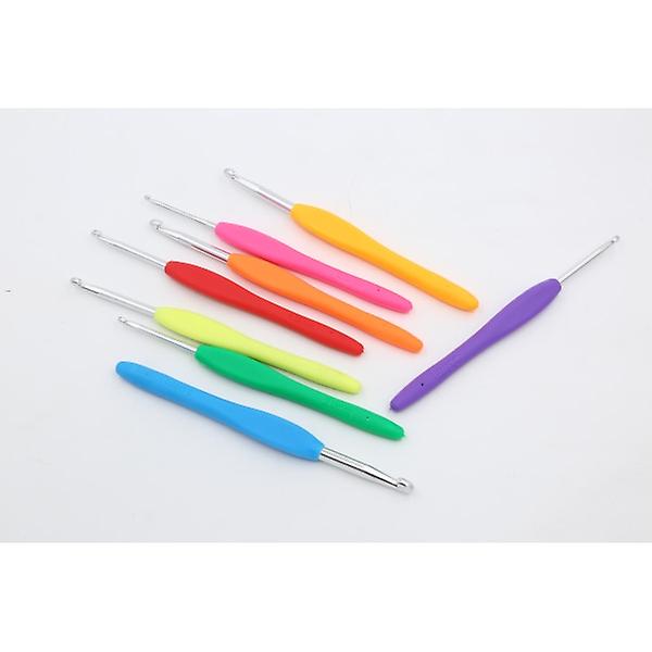 Plastic Handle Crochet Hook 8 Piece Knitting Tools Set Crochet Hook Set Handmade Diy Knitting Tools
