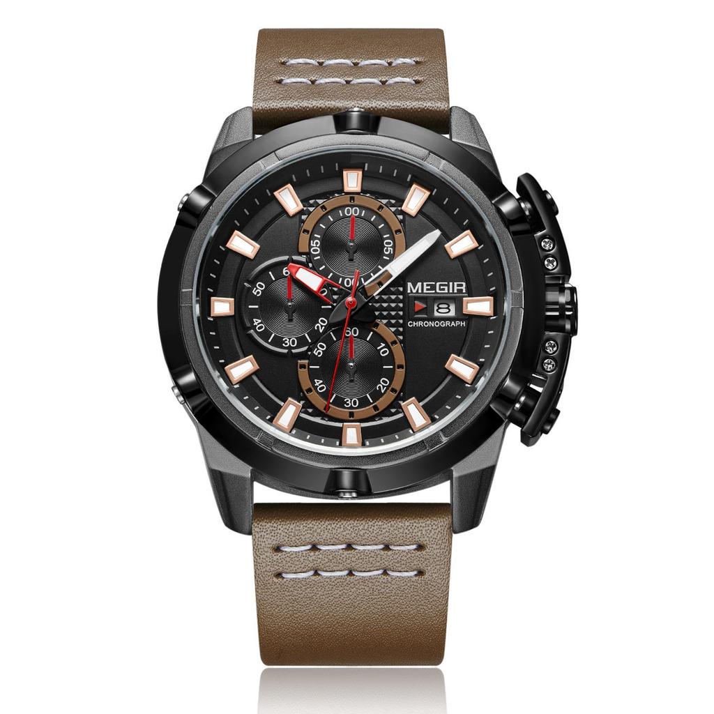 Men'S Watch Features Multifunctional Chronograph Calendar Personalized Watc Quartz Watch 2062G